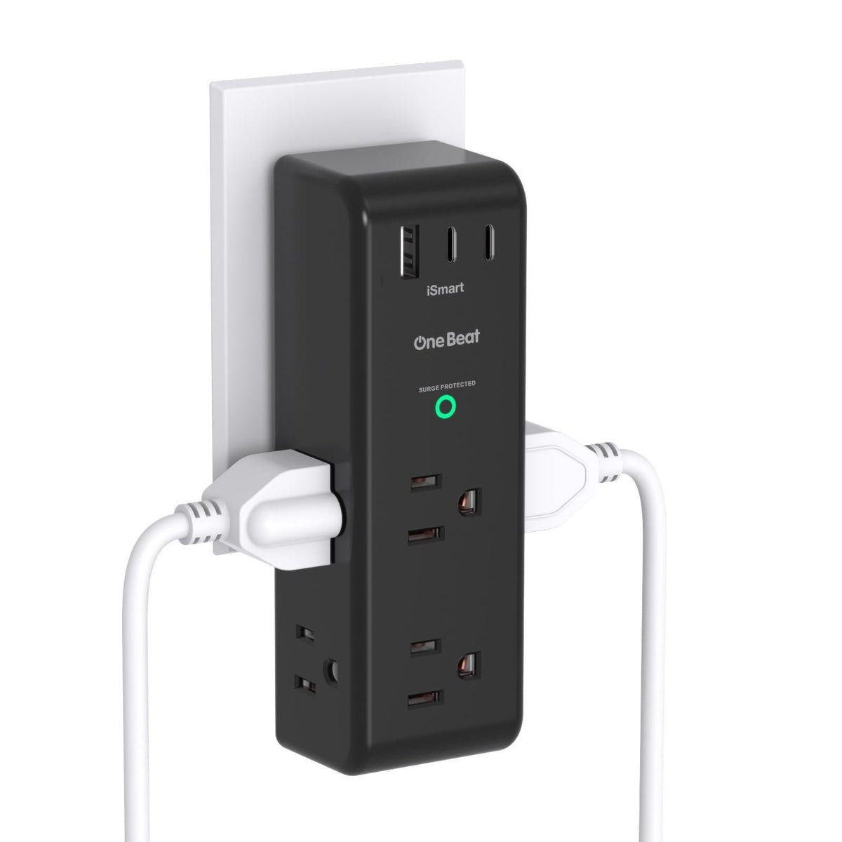 Surge Protector Outlet Extender with Rotating Plug, Multi Plug Wall Outlet