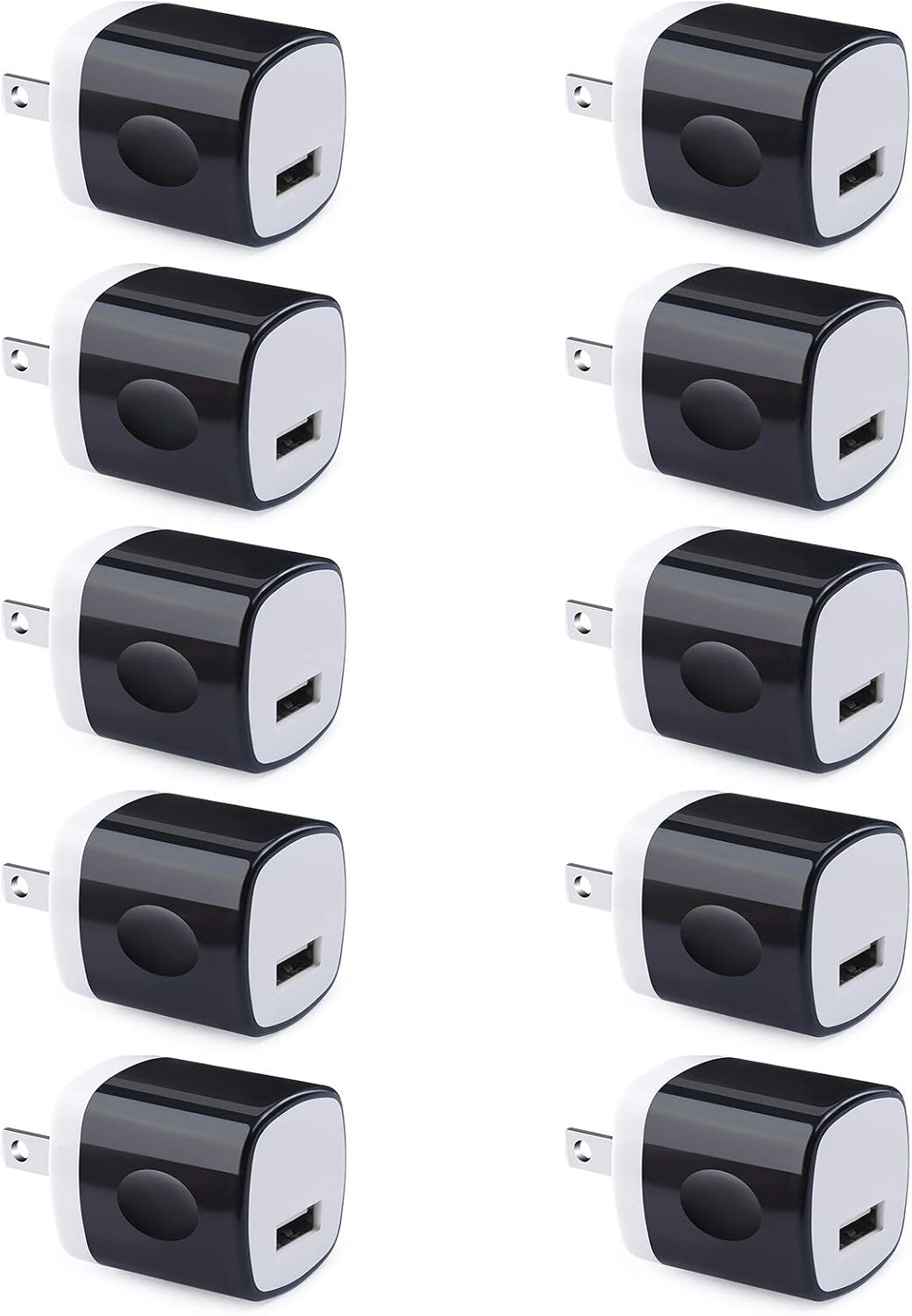 Wall Adapter 10 Pack, 1A 5V Single Port Charger Block Power USB Plug Cube