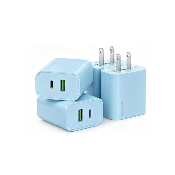 4 Pack USB C Charger Block,20W USB-C & USB-A Port Charger,for i Phone 17/16